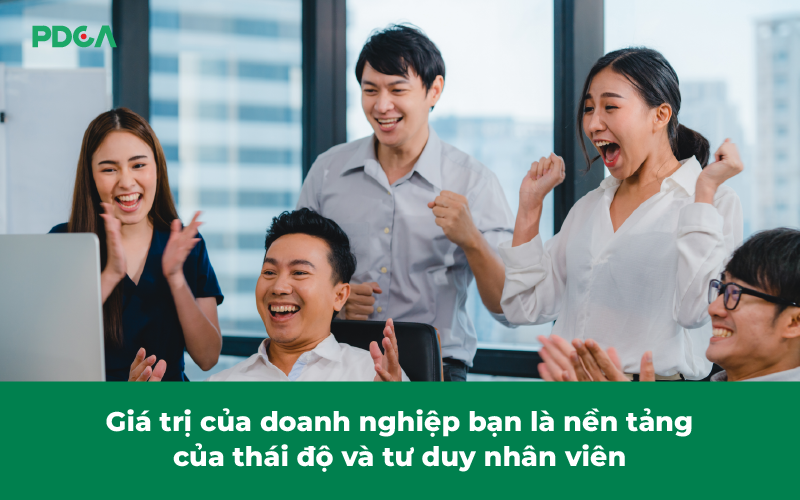 Giá trị của doanh nghiệp bạn là nền tảng của thái độ và tư duy nhân viên